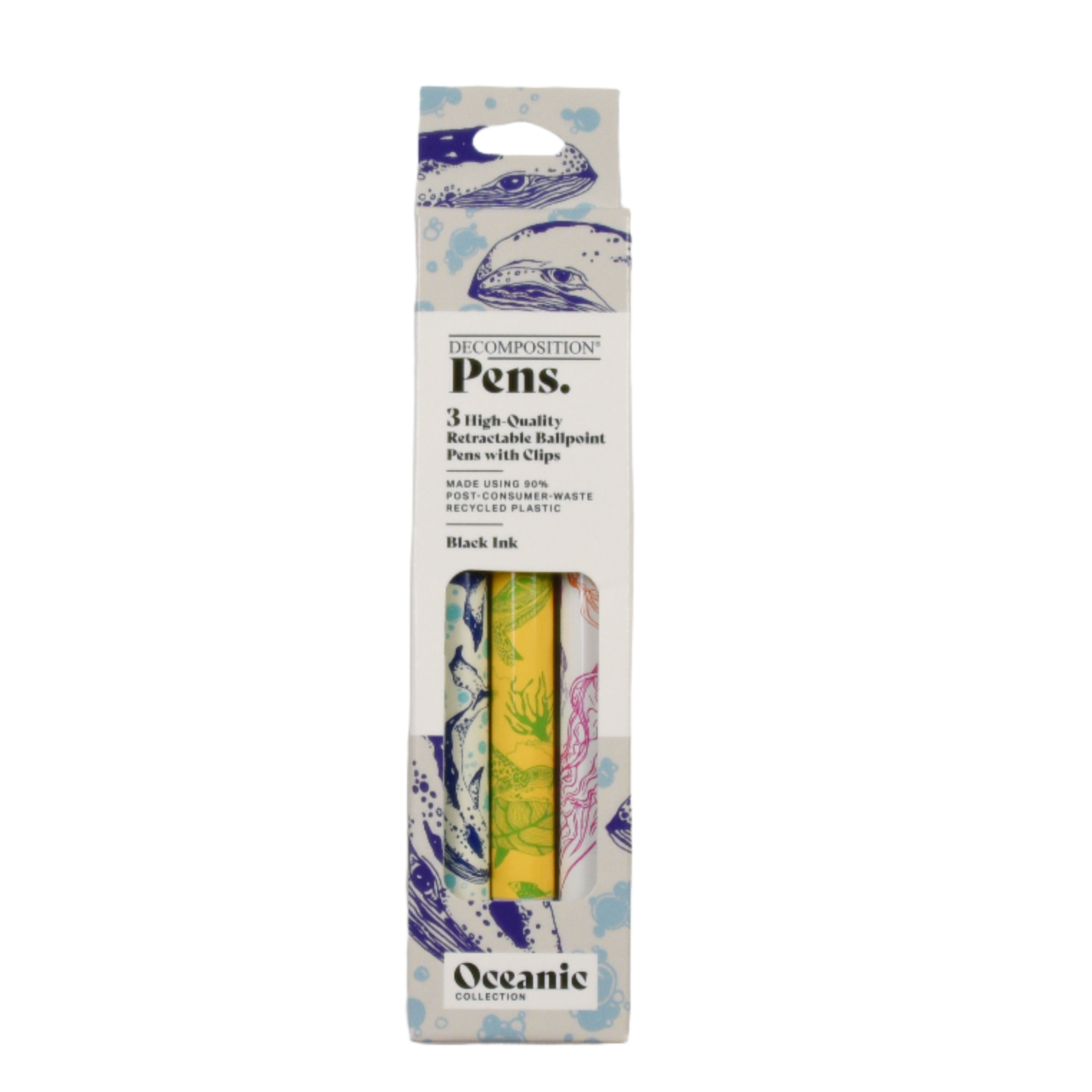 Oceanic Decomposition Pens pen set in packaging