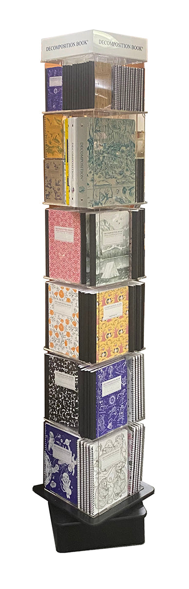 Decomposition Book Spinner Display - 6 Tier retail display fixture