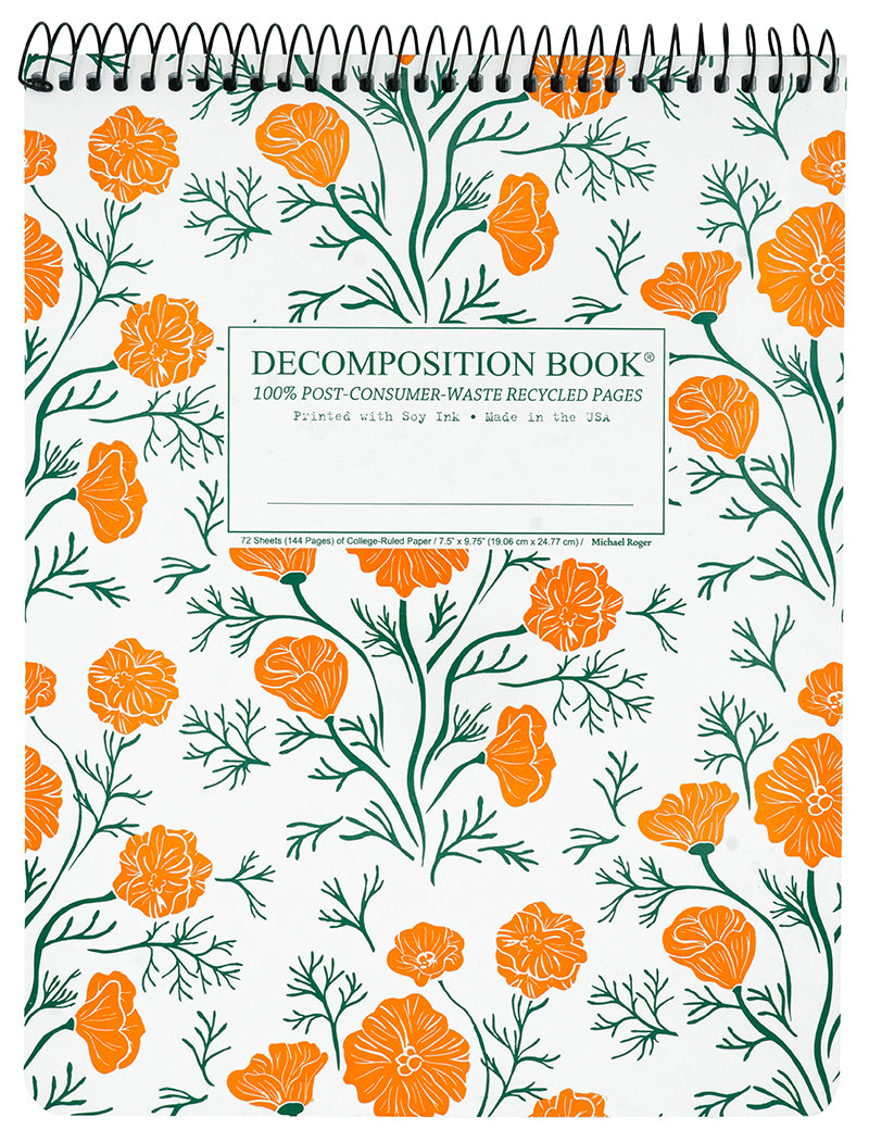 Notebook with floral design on the cover