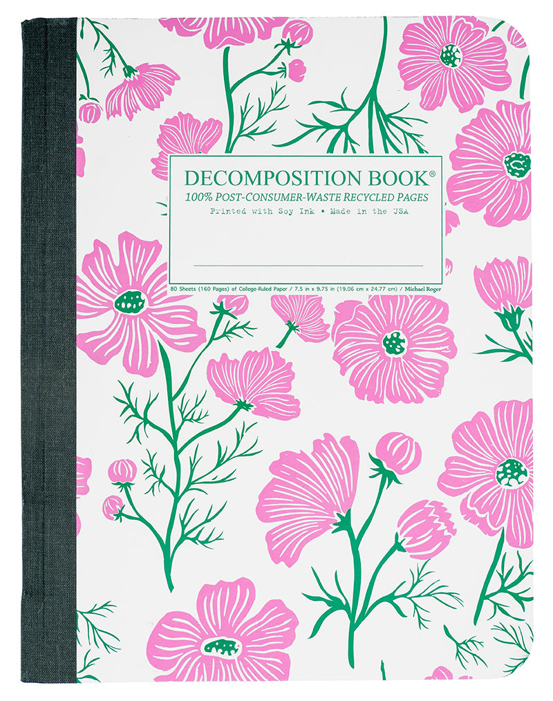 Cosmos Flowers notebook cover