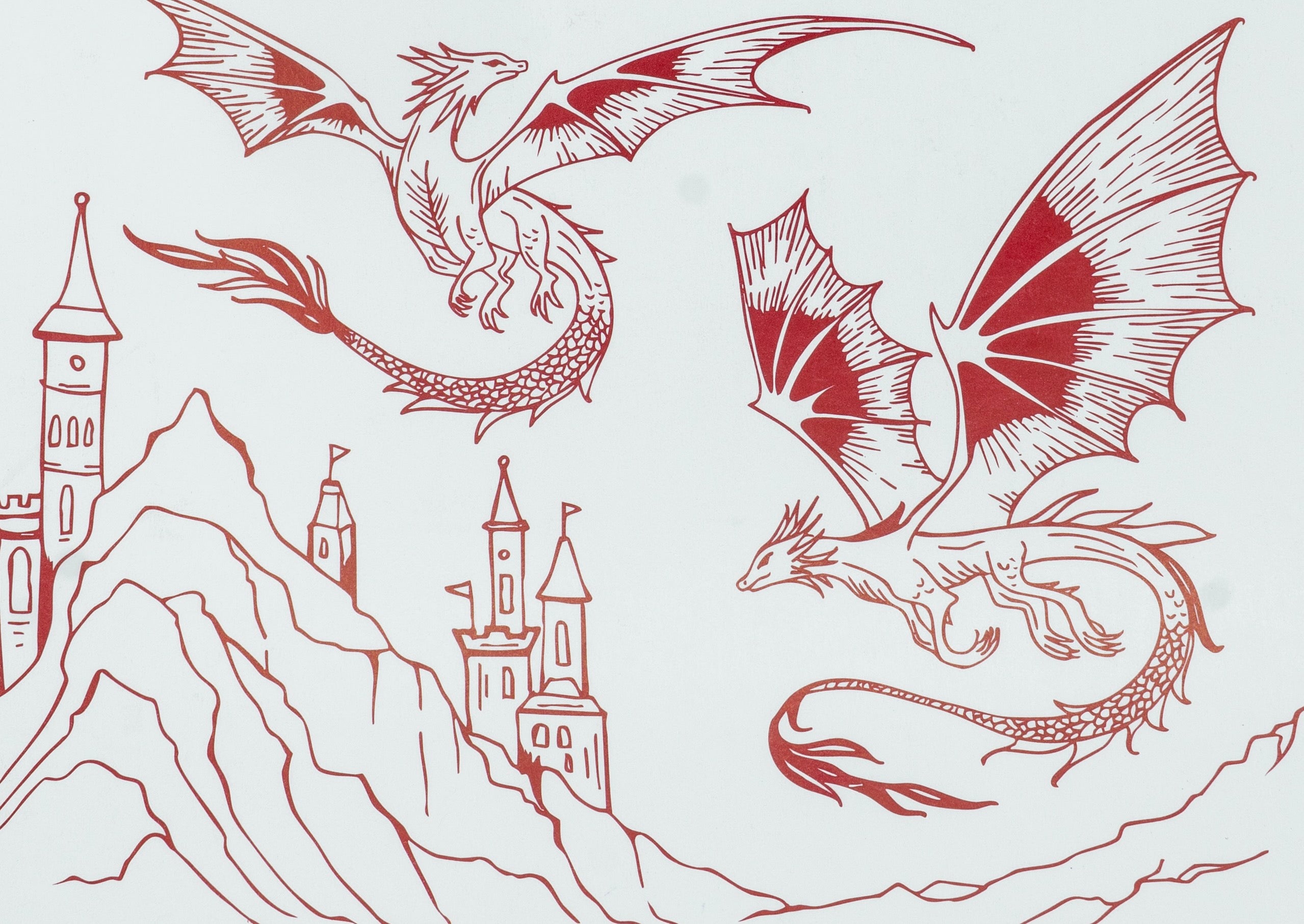 Dragons Topbound Decomposition Book (Blank Pages)