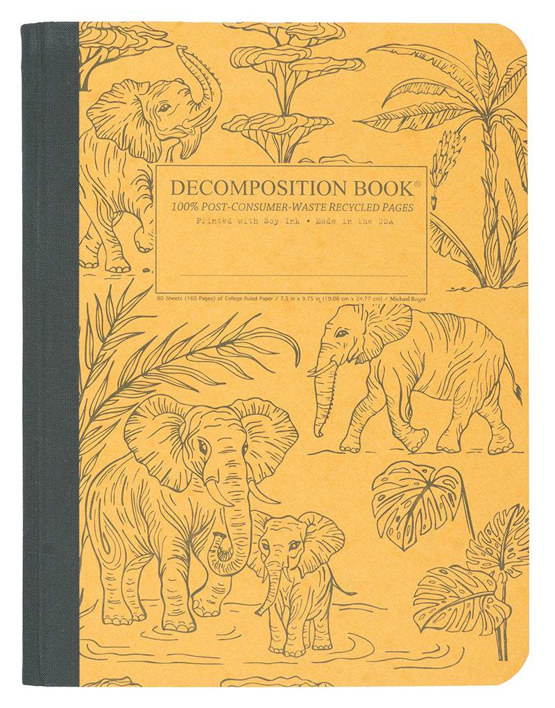 Elephants notebook cover