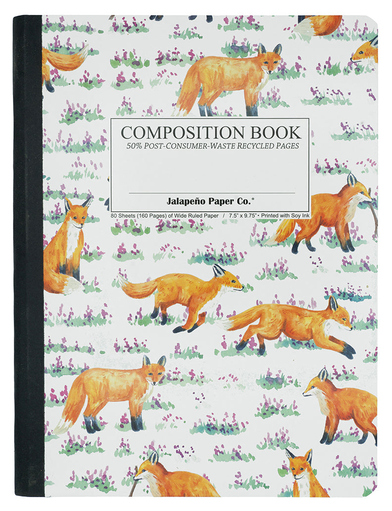 Foxes in Heather notebook cover