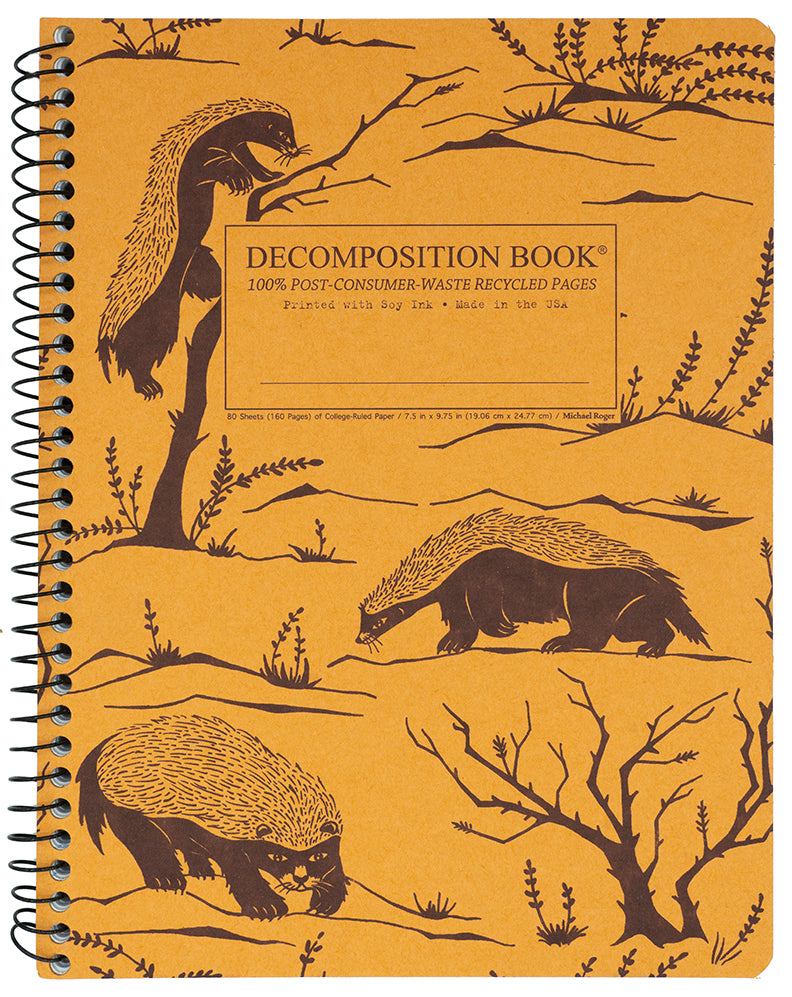 Honey Badgers notebook cover