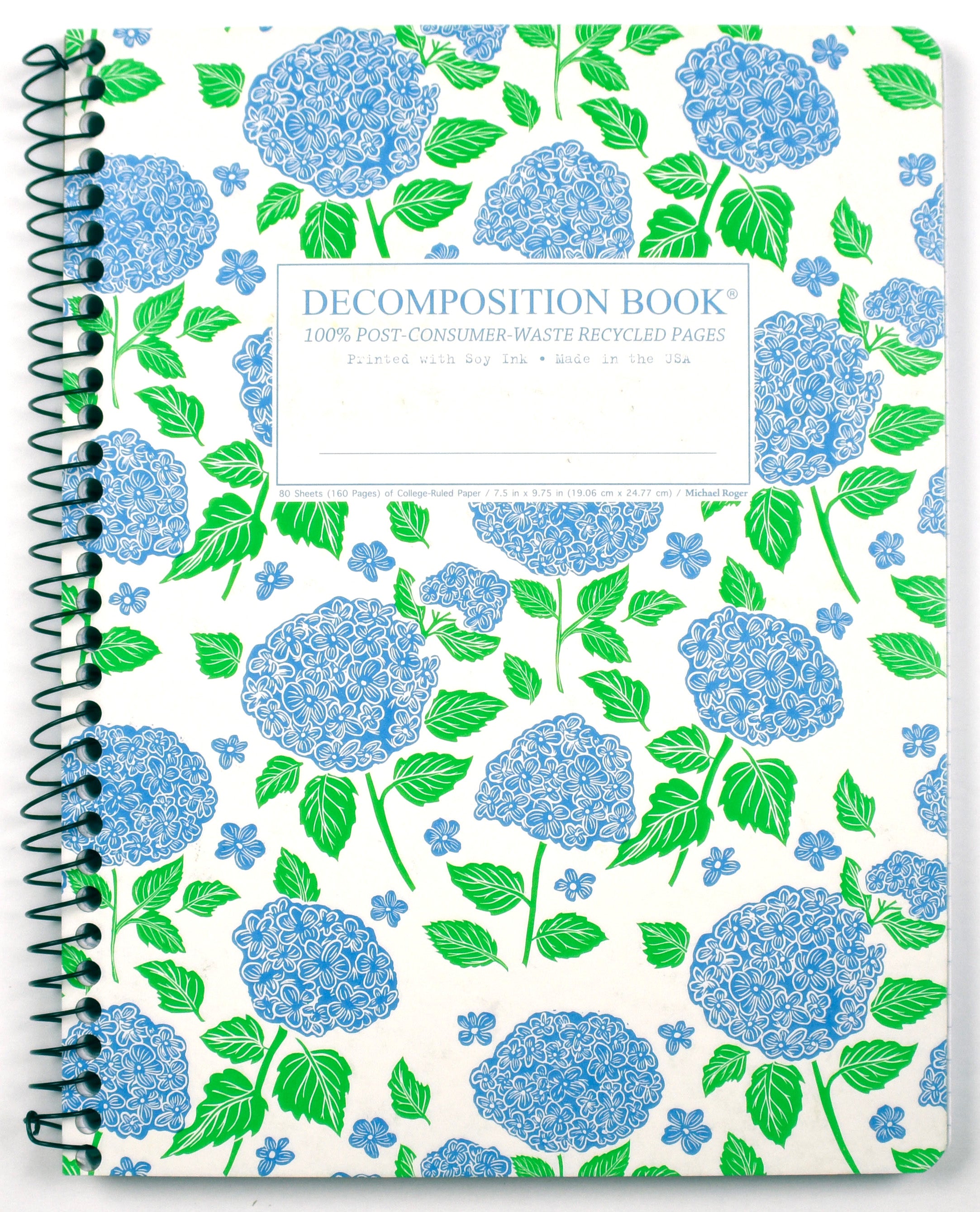 Hydrangea notebook cover