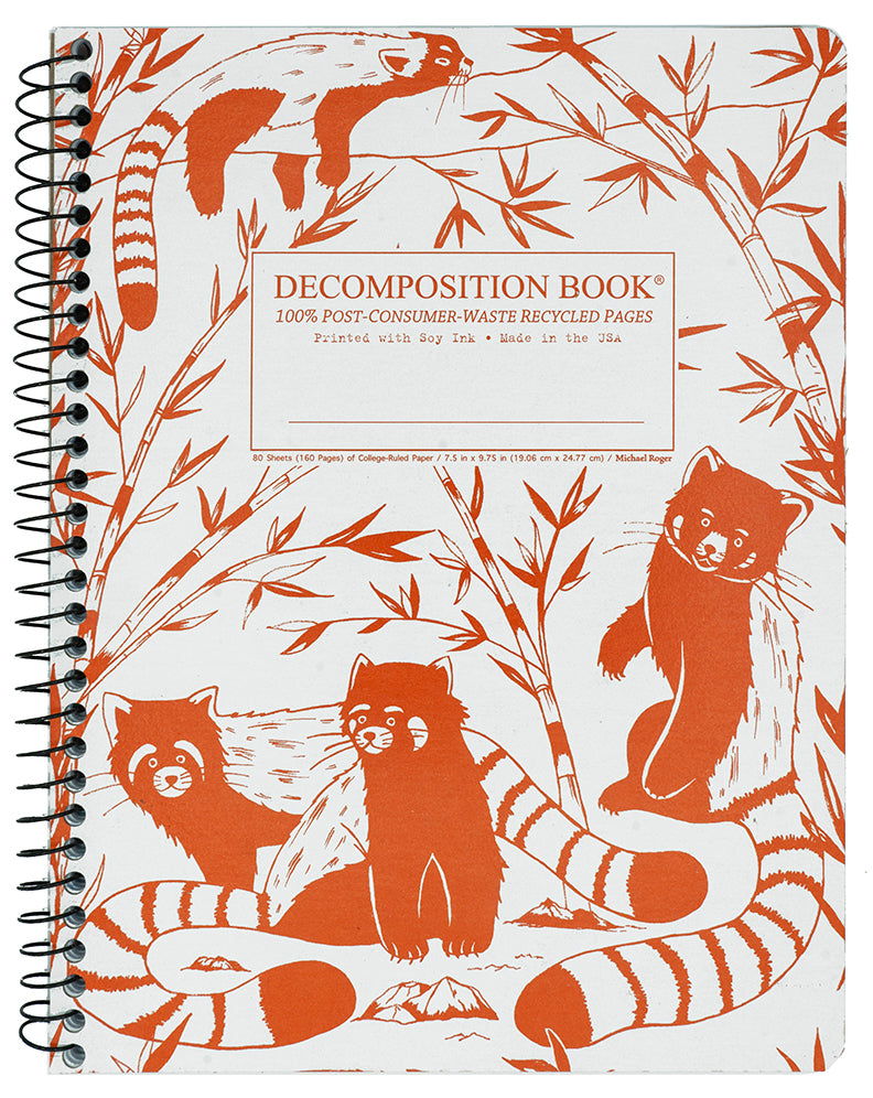 Red Pandas notebook cover