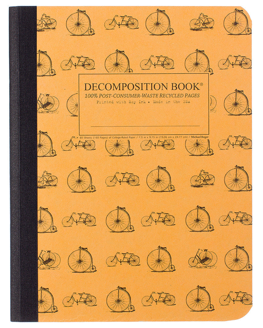 Vintage Bicycles notebook cover
