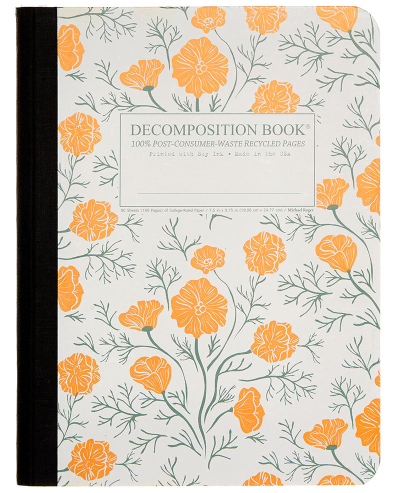 California Poppies notebook cover