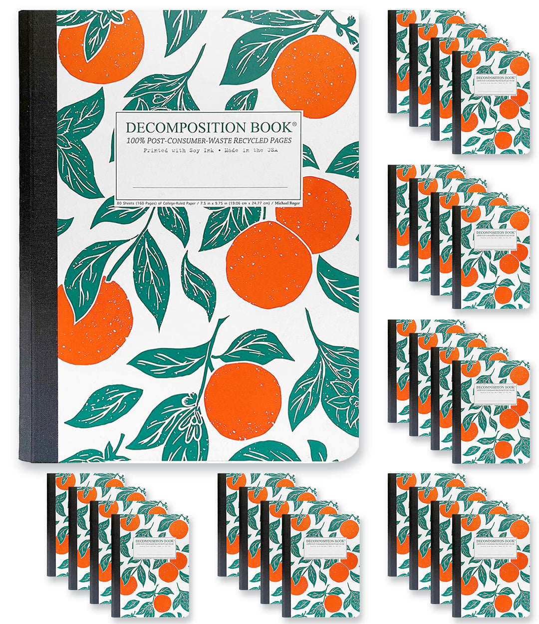 24 Large Sewn Oranges Decomposition Books